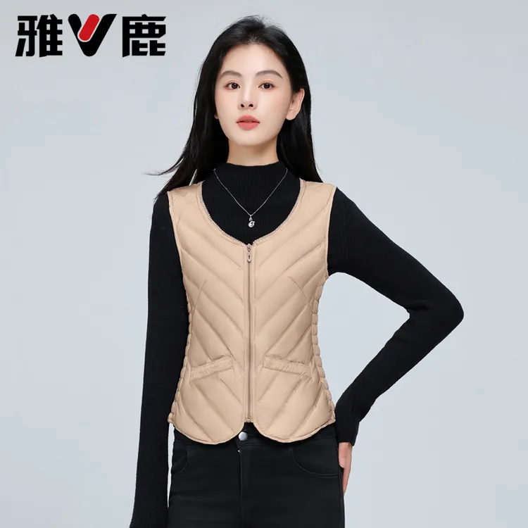 2025新款马甲女轻薄修身显瘦内穿短款保暖内胆马夹羽绒背心秋冬季