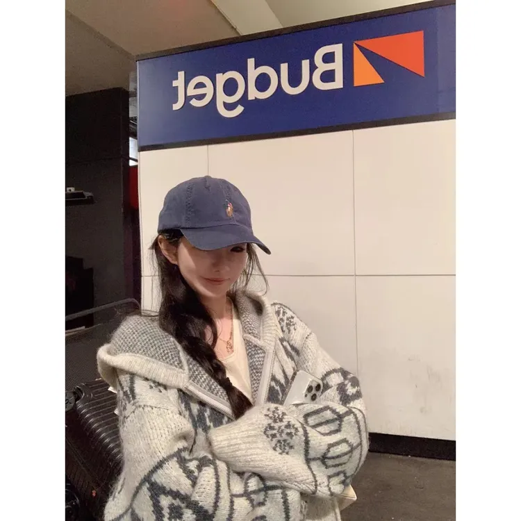 费尔岛温暖宽松拉链开衫毛衣女加厚针织衫外套连帽上衣23198#