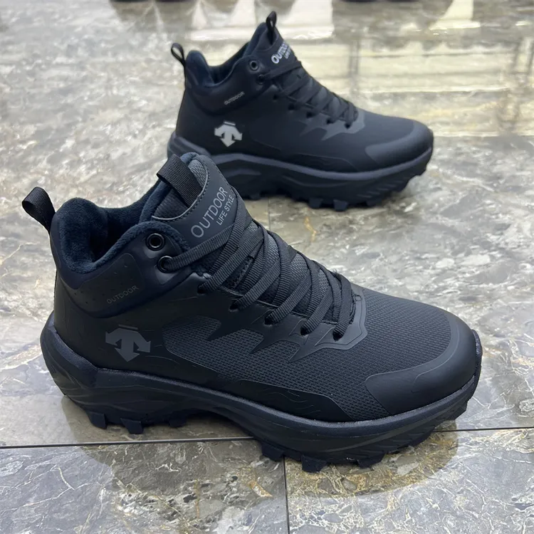 有单有棉鞋子男款高帮加厚大棉轻便百搭休闲保暖男士黑色运动男鞋