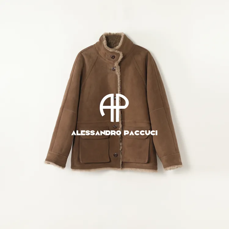 AP洛哥54108CM【黑标系列】进口皮毛一体双面穿皮草外套冬季/女装