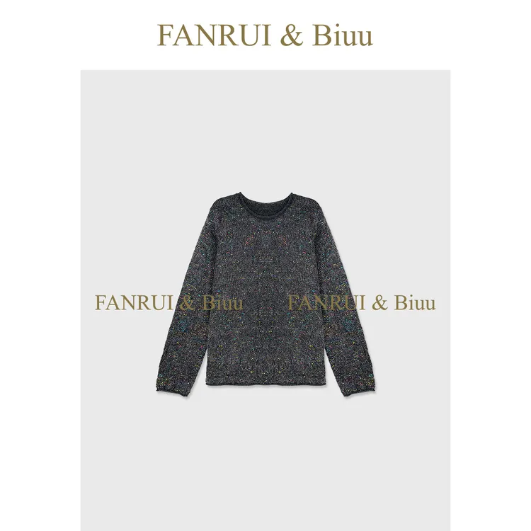 抖音双11泛芮「浩瀚星海」羊毛马海洋气减龄百搭显瘦针织毛衣B19010