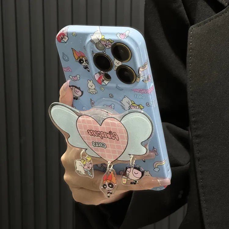 欧克里里飞天小女警支架苹果16promax手机壳华为P70oppo小米vivo