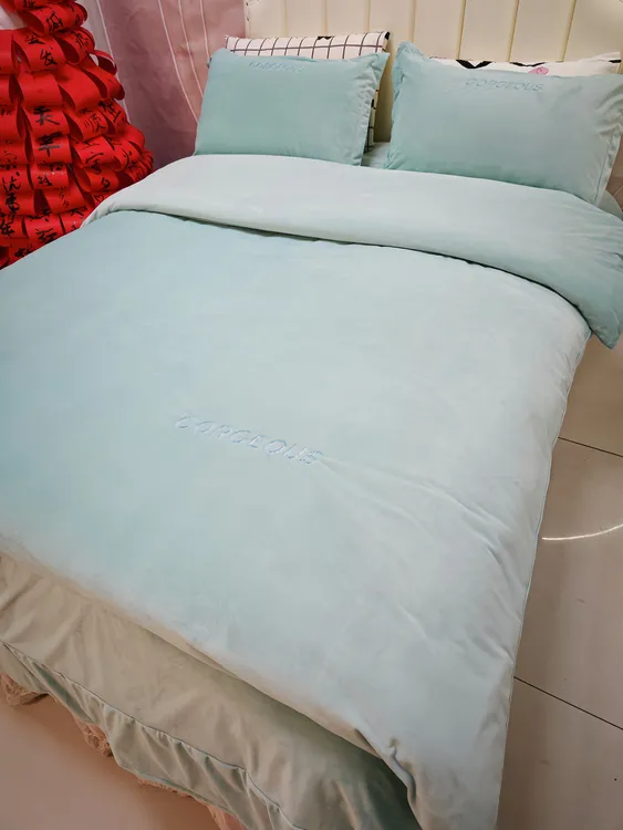 【飞儿纺织优品】水晶绒四件套，水晶绒的哦