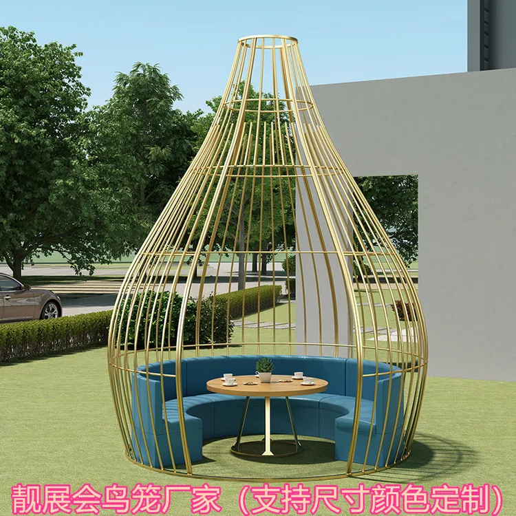铁艺鸟笼火锅店餐厅大型装饰户外特大号鸟笼卡座