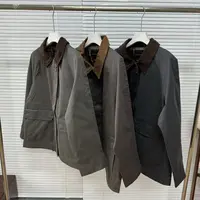 瑕撞色灯芯绒翻领气质工装秋季新款韩系宽松百搭休闲夹克25090940