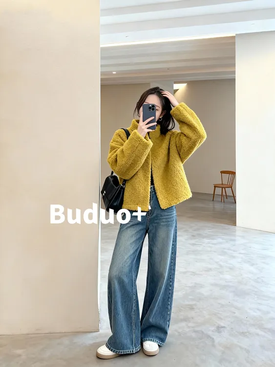 【原版不掉毛】2025秋冬季新款小立领夹克棉服外套女小个子短款