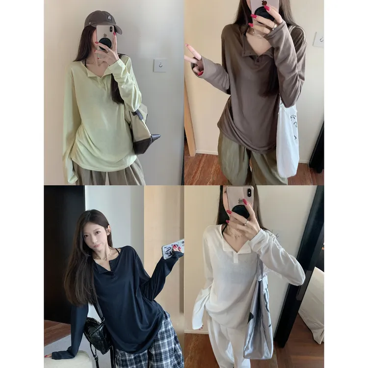 舒适主义/四色必入万能基础百搭王防晒长袖T#9184