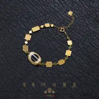 员格格/18K金一眼黄金多宝手链/招财猫/FWVJZ215