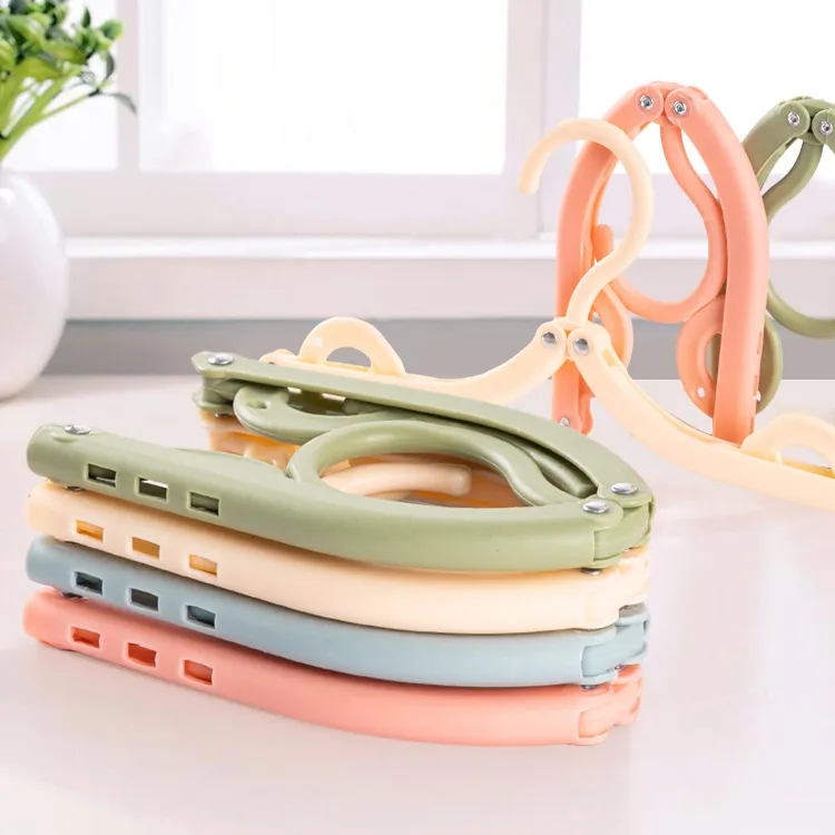 多功能魔术旅行折叠晾衣架便携式可伸缩旅游出差出行家用衣挂收纳