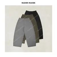 NiannNiann 新品女装复古进口澳大利亚休闲奶奶羊毛裤16192