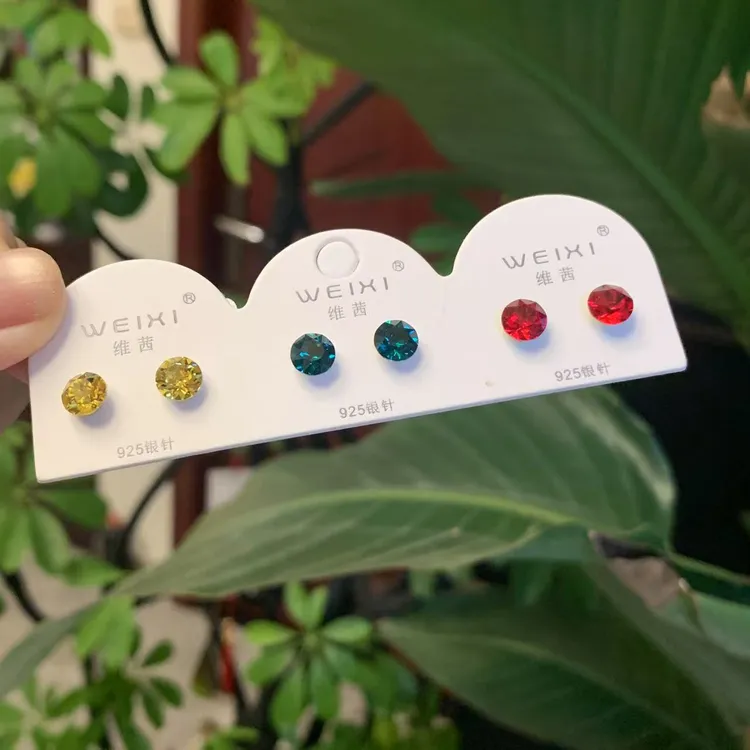 铜合金仿水晶耳饰 1422 超高版 真施家！美讯经典百搭耳钉