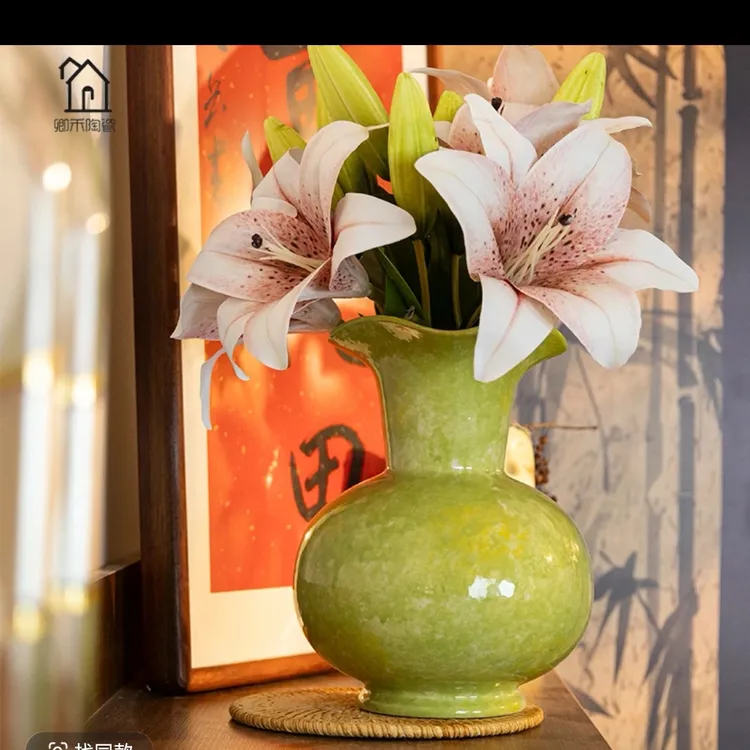 景德镇陶瓷花瓶花器干花鲜花插花养花器 手工制作