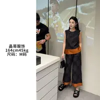 【福致临门】新中式休闲百搭气质复古显瘦秋季国风上衣休闲裤套装