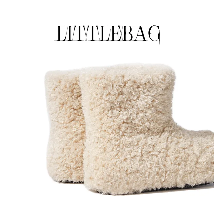 【qianqian】‘’羊羔小土豆‘’增高5cm保暖雪地靴