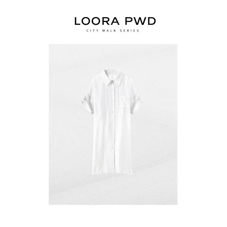 LOORAPWD/罗拉密码【天 丝】夏季条纹衬衣连衣裙25CJBB0140Y