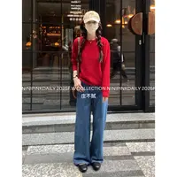 Ninipink庄不腻自制【绵绵酱】软糯绵羊毛长袖毛衣宽松毛织上衣8808