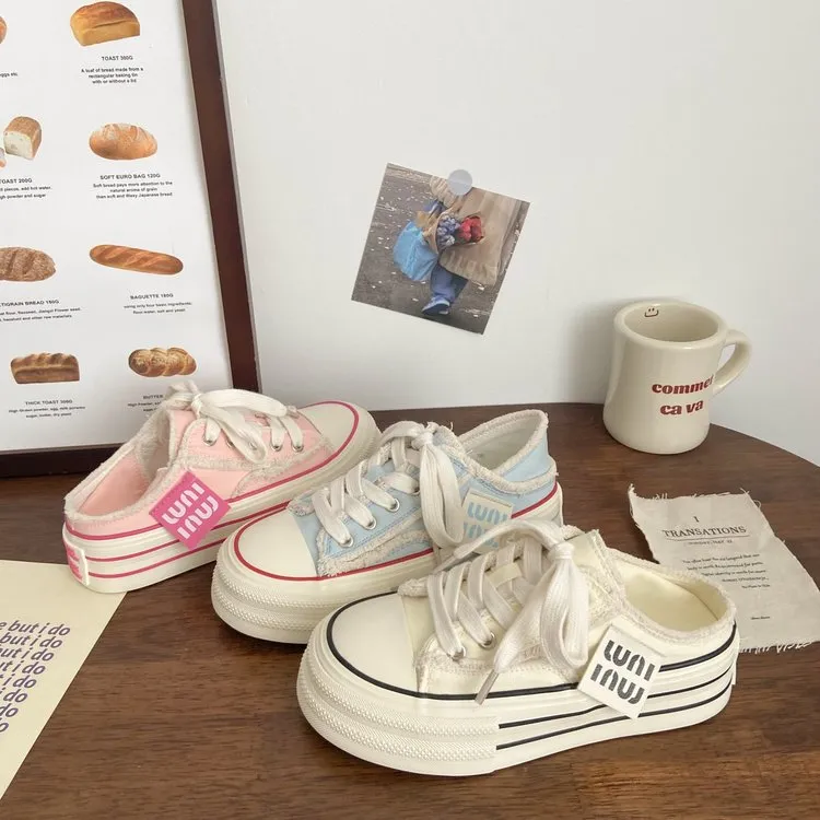 复古百搭休闲春季小众春夏洋气包头松糕底中跟(3-5cm)橡胶拖鞋