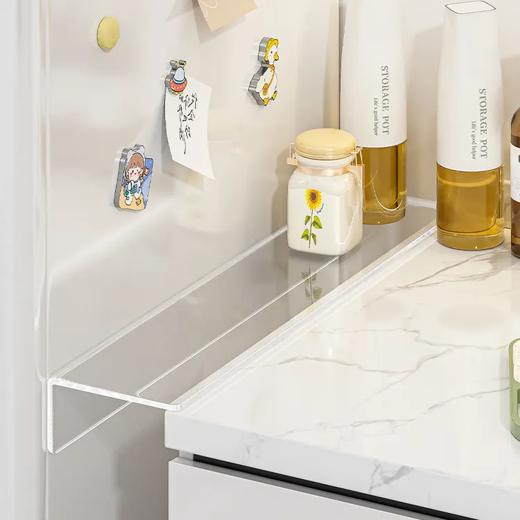厨房台面缝隙冰箱侧面夹缝板挡板桌面加宽延伸免打孔延长板置物架