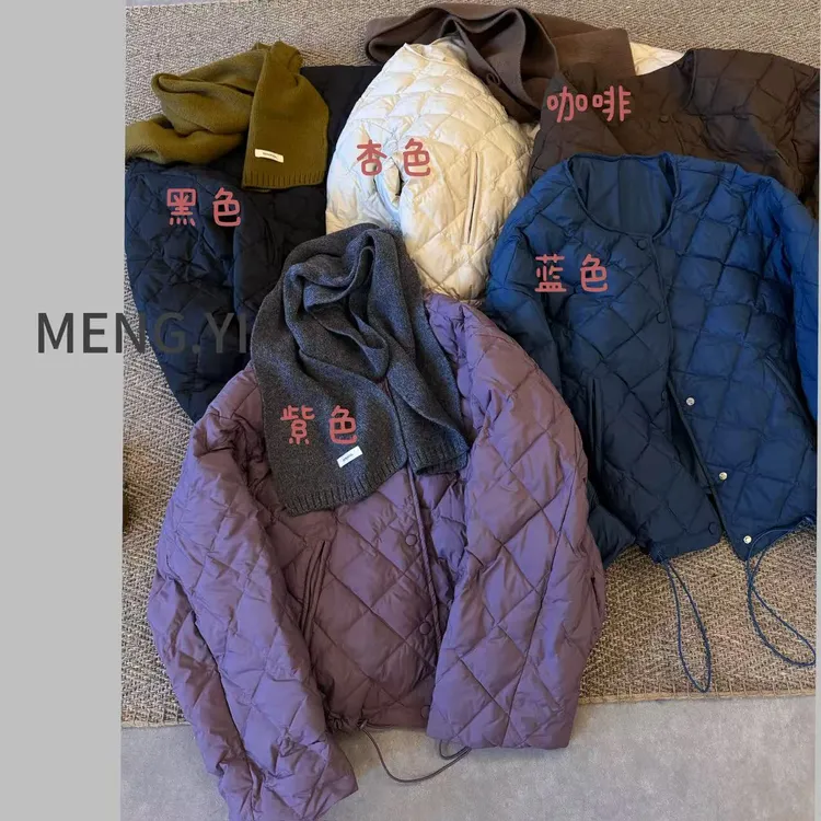 MENG.YI五色菱格90白鸭绒羽绒服 5332