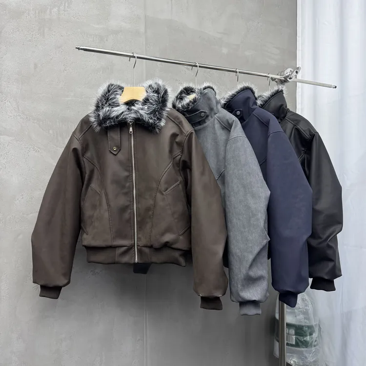 毛领座山雕男女基础cleanfit棉衣棉服立领情侣宽松潮流棉袄工装