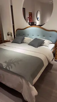 嘉城 旋律系列乌金木软包大床