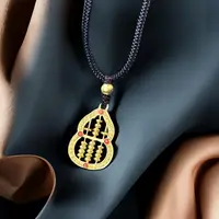 足金999真金古法金珐琅彩算盘葫芦吊坠