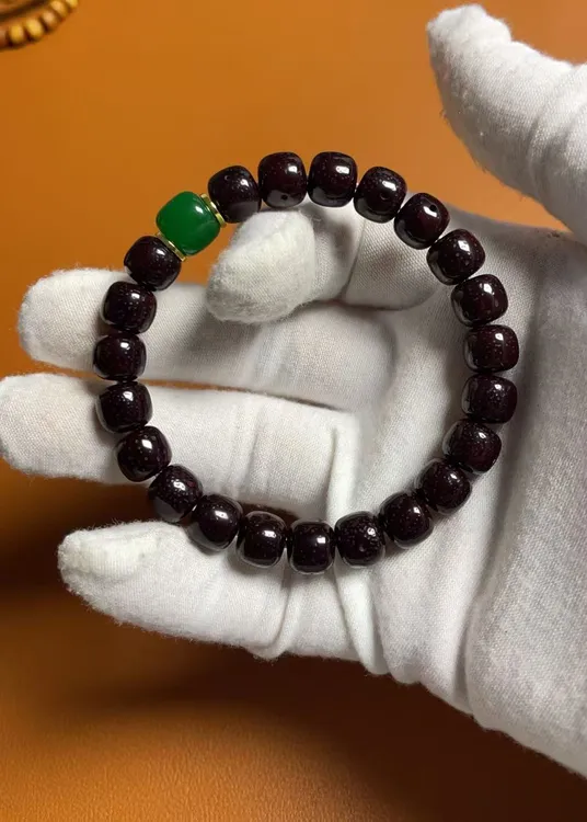 星月菩提朱砂供手串（高密）三款随机发一条（无礼盒）A-002