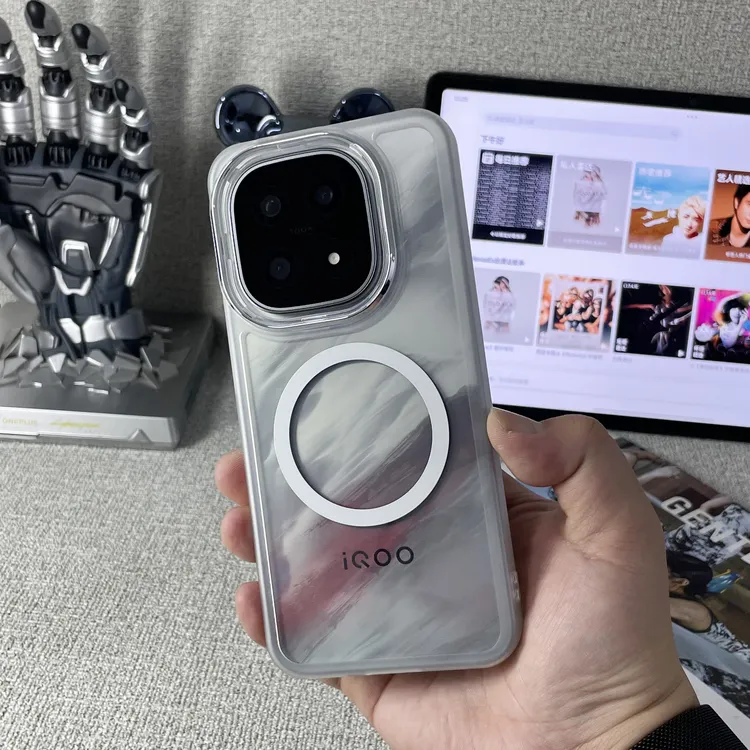 适用iQOO15手机壳新款磁吸圈全包爱酷15保护套防摔软壳电镀镜头框