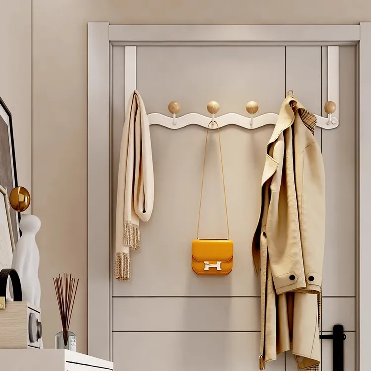 门后挂钩挂衣架免打孔衣服包包收纳架卧室门口背式挂衣钩门上置物