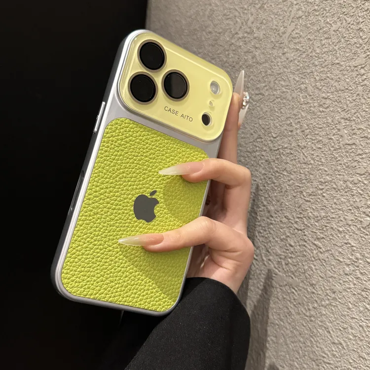 秋冬复古高级皮纹适用苹果17手机壳iPhone16/15秒变大视窗14/13女