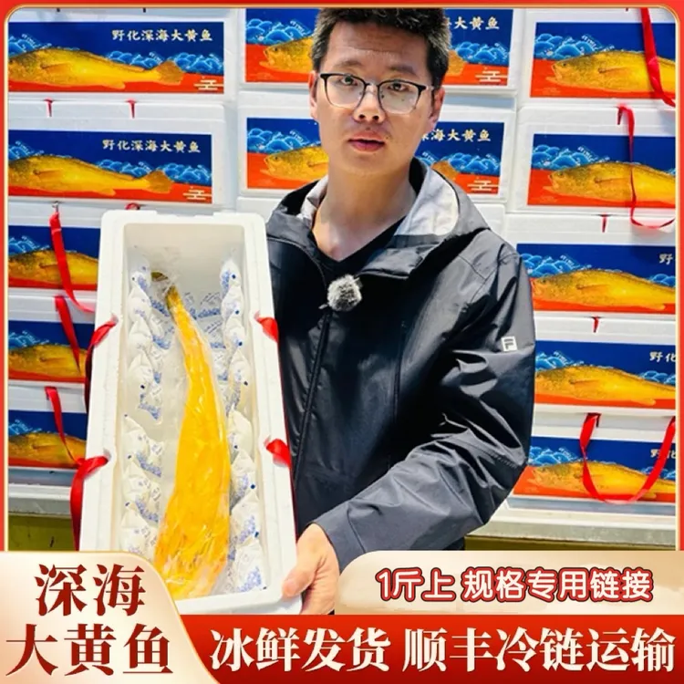 东官洋【深海大黄鱼】1斤上规格原箱14条14斤上，赠2包鱼丸