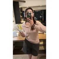 大婉酱微胖定制气质学院风翻领正肩显瘦澳毛针织打底衫上衣1023D 