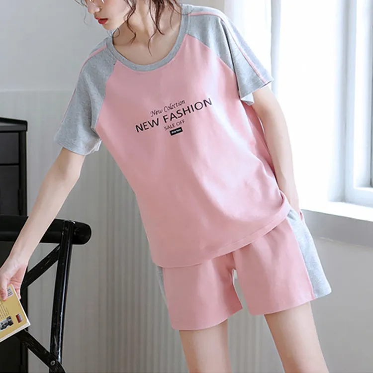 运动套装女夏季2025新款时尚宽松韩版短袖短裤减龄显瘦休闲两件套