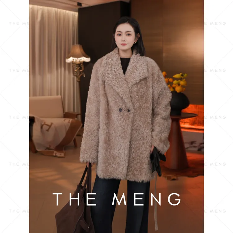 THE MENG【冰川】Lacon乐芙兰拉贡羊毛皮一体皮草#M254A1713
