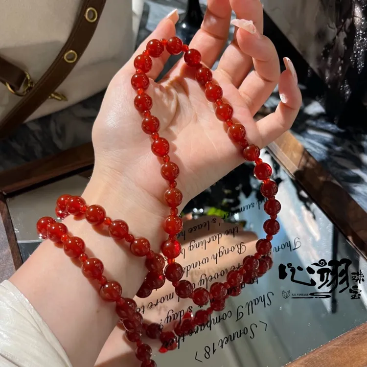 许妍露丝同款天然红玛瑙设计款 多样性发其一