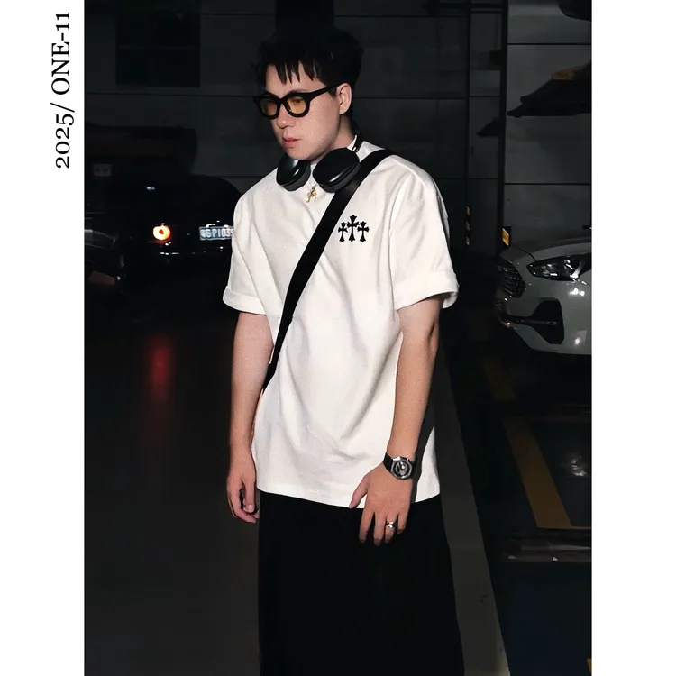 夏季新款ins风潮宽松重磅休闲百搭T恤潮流美式印花短袖小领口