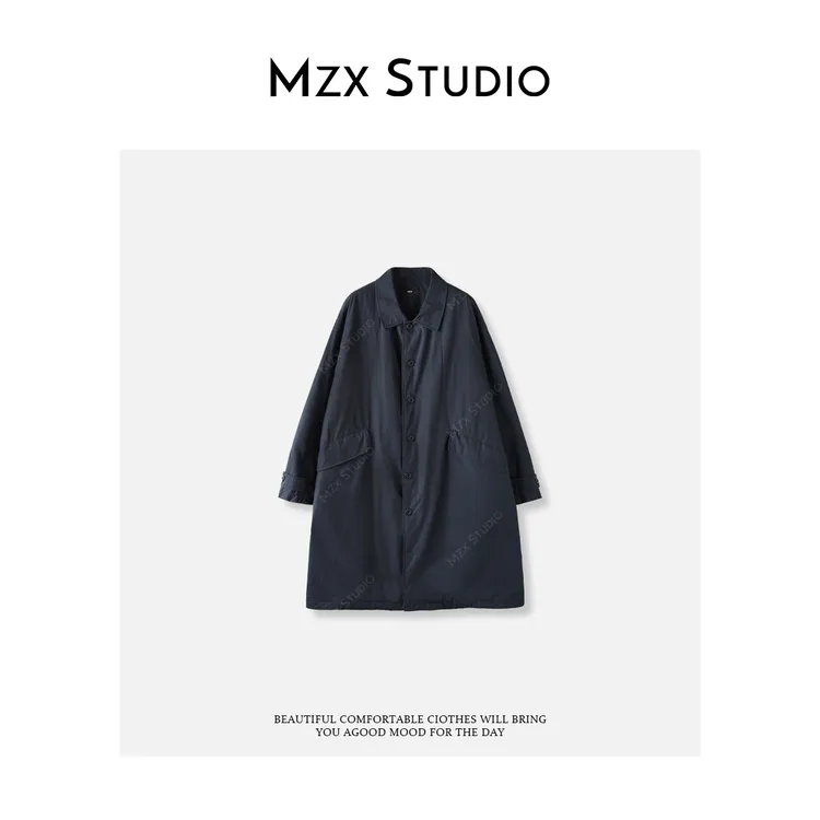 MZX 冬季全棉质感长袖翻领棉服风衣外套 WT9896-P