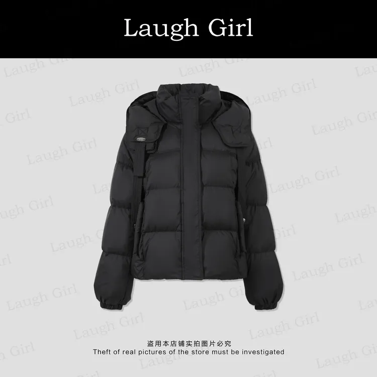 楚楚君 Laugh girl【寒冬必备】新款百短款带帽羽绒服YL53986J