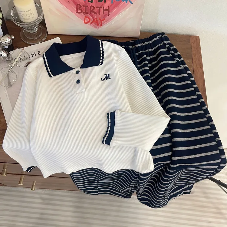 女童秋季polo衫2025新款儿童时尚韩版打底衫大童女孩秋装长袖上衣
