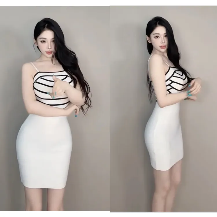 思媛Siyuan自制【高品原版】冷瓷佳人~绷带连衣立体剪裁气质包臀裙