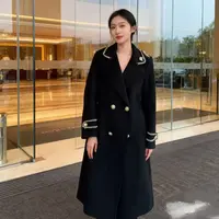 时尚休闲中长款外套 黑色