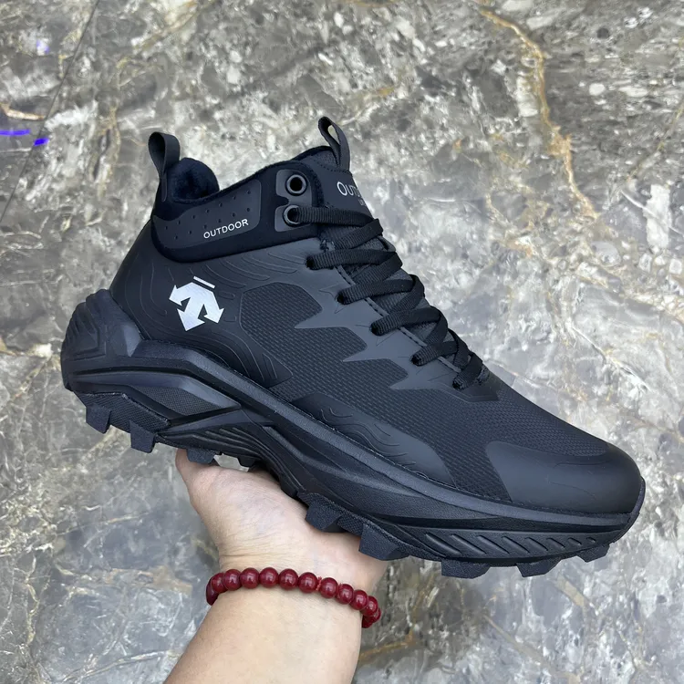 防滑单鞋高帮大棉鞋加绒保暖鞋休闲运动鞋厚底时尚百搭黑色男鞋子