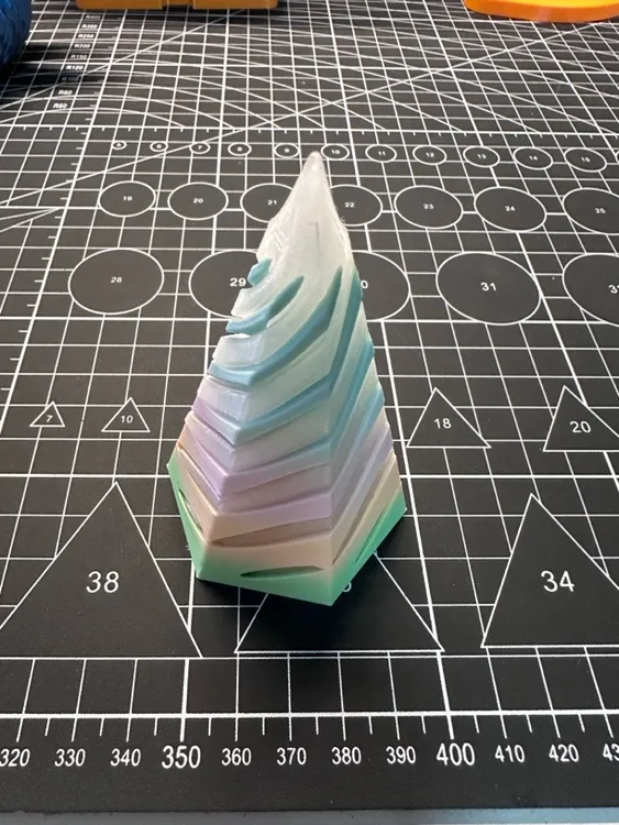 3D打印六边形螺旋堆