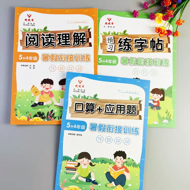 五升六暑假阅读理解练字帖口算题应用题人教版五升六暑假衔接训练