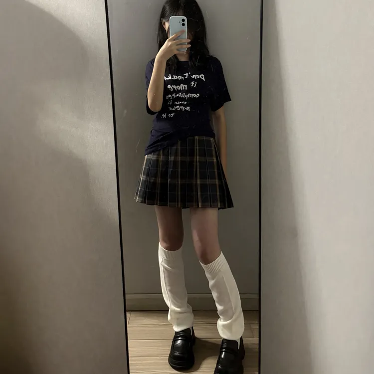 盐系少女慵懒风奶油堆堆袜女春秋季jk过膝袜日系软萌学院风及膝袜