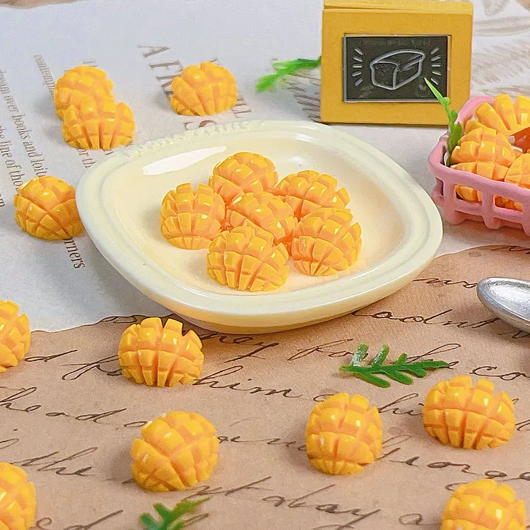 朵儿定制-微缩芒果肉-diy树脂饰品奶油胶搭配配件手工材料