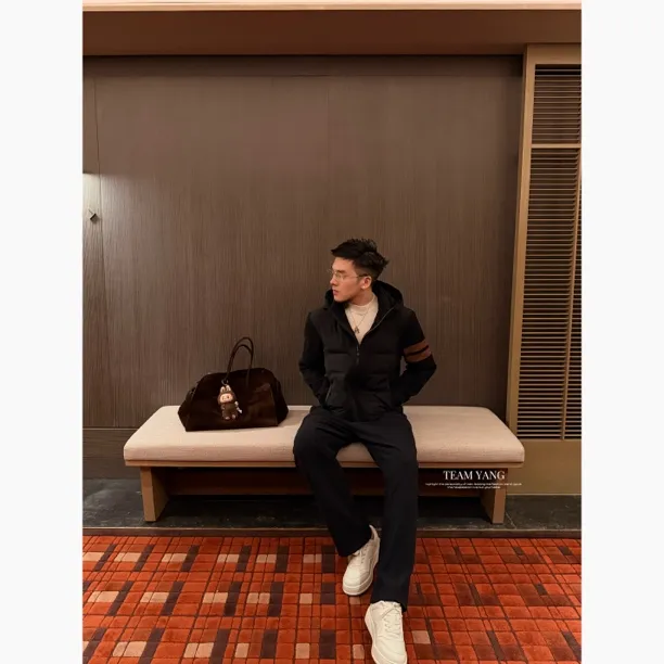 Team Yang-冬季新品杰家90白鹅绒加厚保暖百搭连帽羽绒服8803