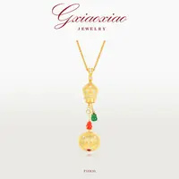 G XIAOXIAO 镀K金 【葫芦娃】时尚经典国风葫芦项链 F16X30