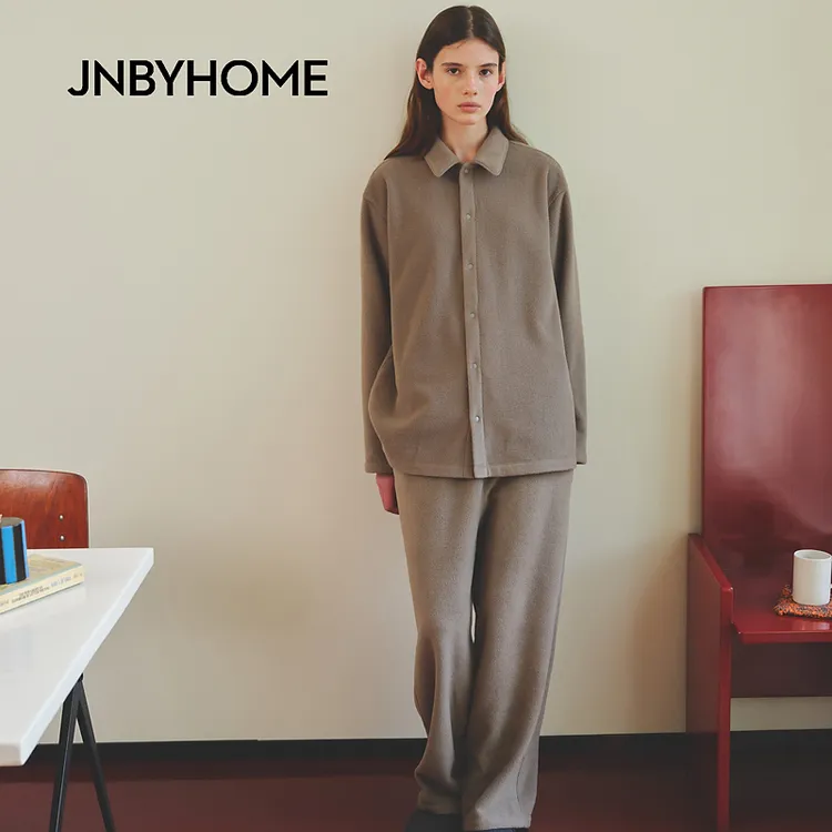 JNBYHOME江南布衣25年秋季男女长袖家居衬衣套装HP9042350