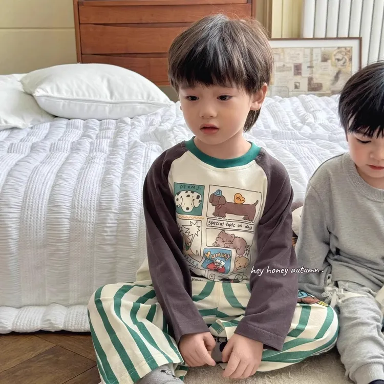 春秋装洋气打底衫中小儿童汽车插肩袖体恤上衣潮T男童纯棉长袖T恤